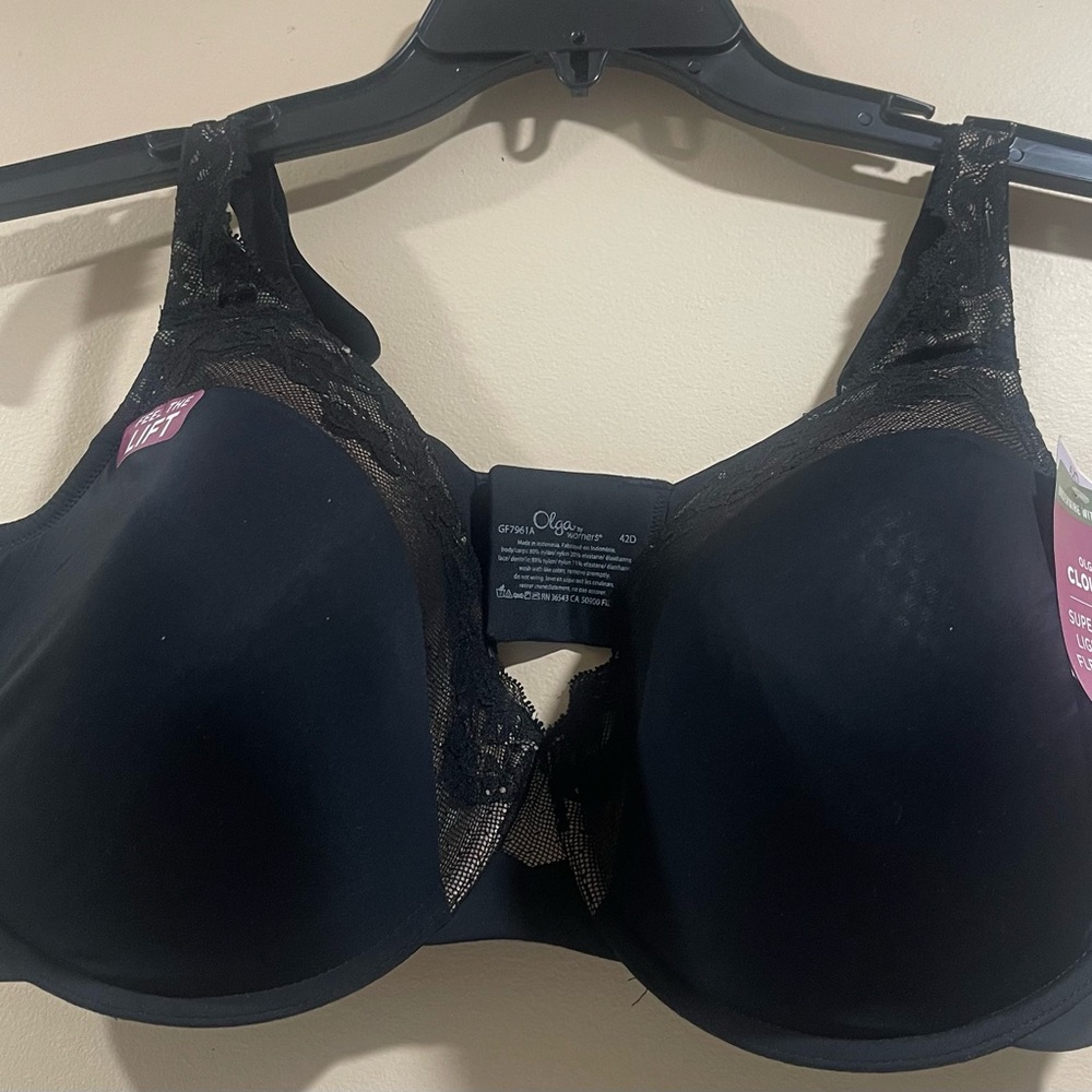 Olga Women's Elegant Black Lace Bra